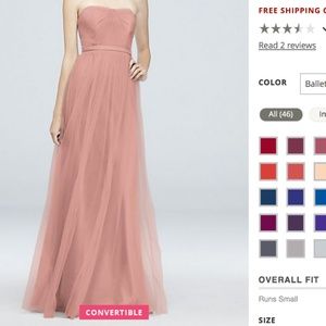 David's Bridal Bridesmaid Versa Dress Prom wedding
